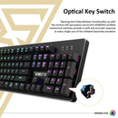 מקלדת גיימינג אופטית GAMDIAS HERMES P2A
