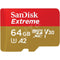 כרטיס הרחבת זכרון מהיר SanDisk Extreme MicroSDXC Gaming 64GB