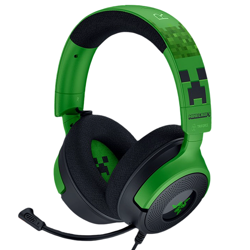אוזניות גיימינג RAZER Kraken V4 X Minecraft Edition