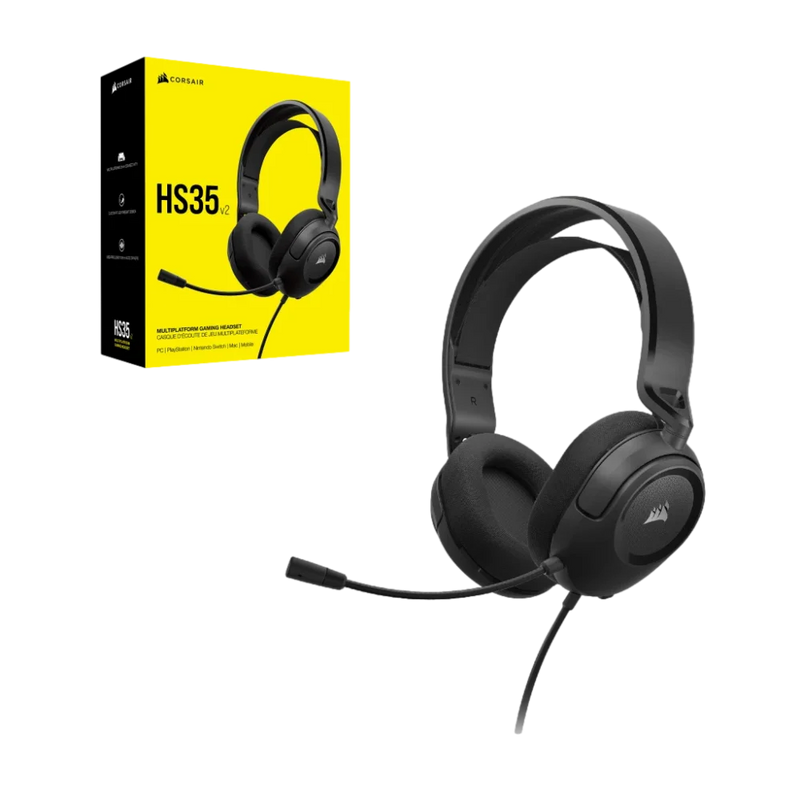 אוזניות גיימינג CORSAIR HS35 V2 BLACK