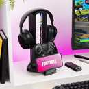מעמד עם תאורת LED Fortnite  3 ב- 1 אוזניות סלולר עם בקר