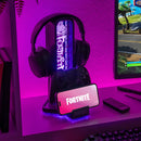 מעמד עם תאורת LED Fortnite  3 ב- 1 אוזניות סלולר עם בקר