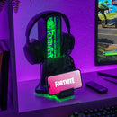 מעמד עם תאורת LED Fortnite  3 ב- 1 אוזניות סלולר עם בקר