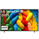 טלוויזיה חכמה LG 50" 50NANO80A6A AI Smart TV 4K NanoCel - סדרה חדשה 2025 אחריות ע"י היבואן הרשמי