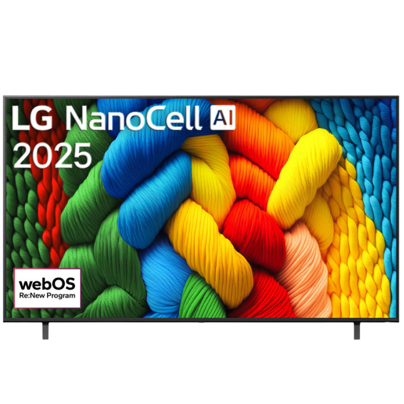 טלוויזיה חכמה LG 50" 50NANO80A6A AI Smart TV 4K NanoCel - סדרה חדשה 2025 אחריות ע"י היבואן הרשמי