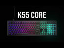מקלדת גיימינג CORSAIR K55 CORE RGB